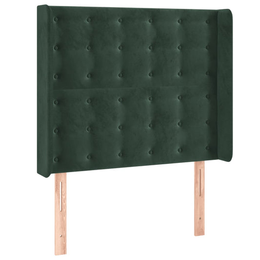 vidaXL Κεφαλάρι με Πτερύγια Πράσινο 83x16x118/128 εκ. Βελούδινο