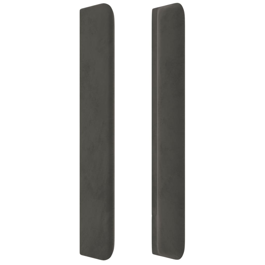 vidaXL Κεφαλάρι με Πτερύγια Σκούρο Γκρι 203x16x118/128 εκ. Βελούδινο