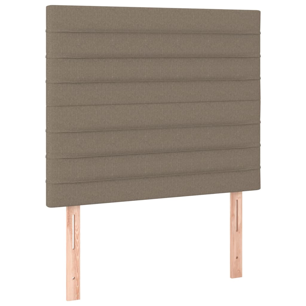 vidaXL Κεφαλάρι Κρεβατιού LED Taupe 100x5x118/128 εκ. Υφασμάτινο