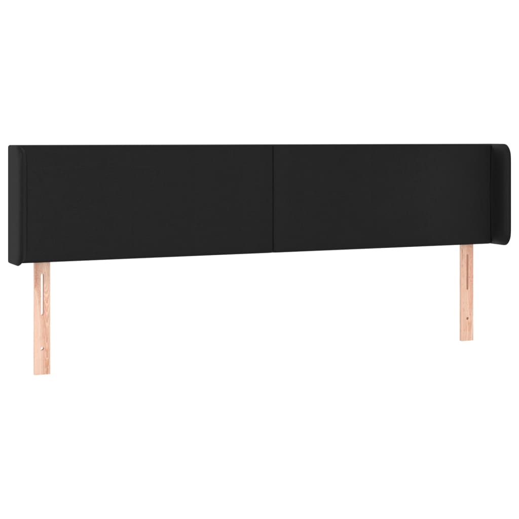 vidaXL Κεφαλάρι Κρεβατιού LED Μαύρο 183x16x78/88 εκ. Συνθετ. Δέρμα
