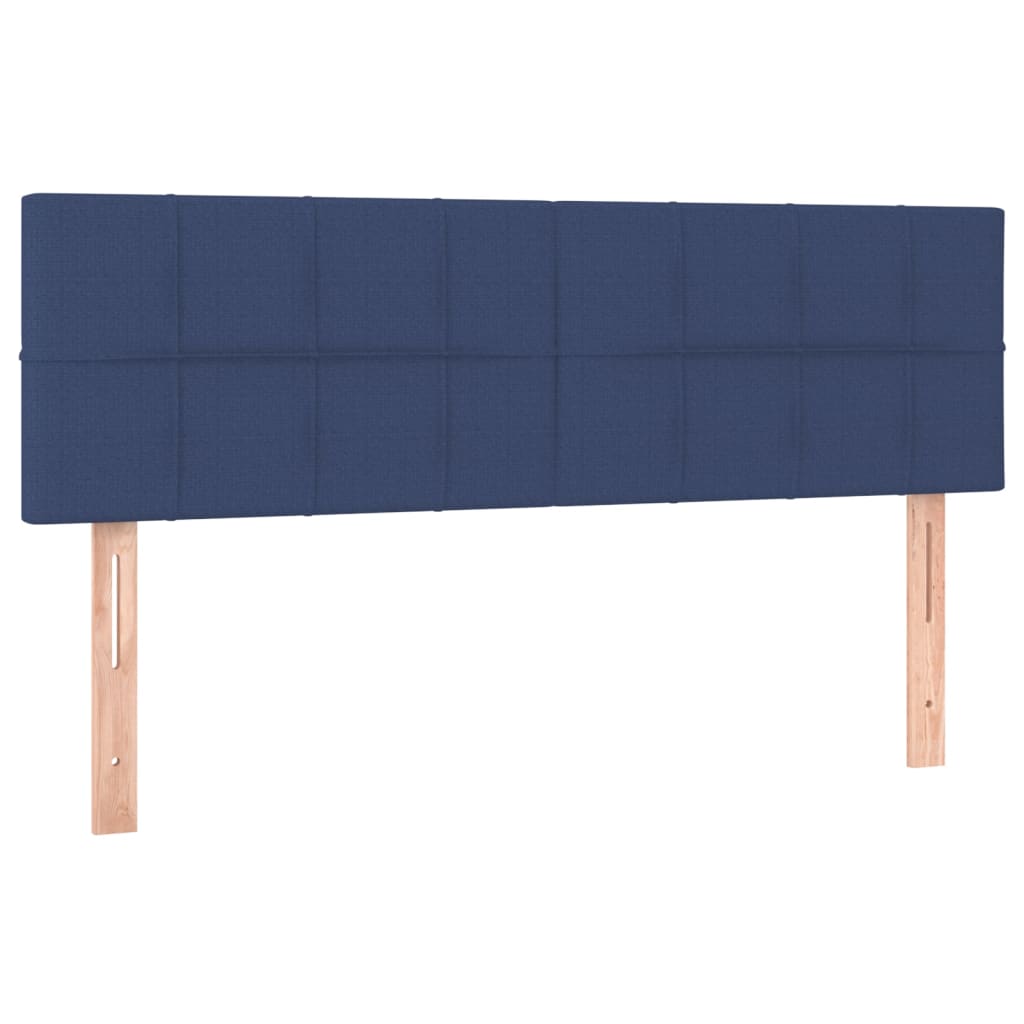 vidaXL Κρεβάτι Boxspring με Στρώμα Μπλε 140x200 εκ. Υφασμάτινο