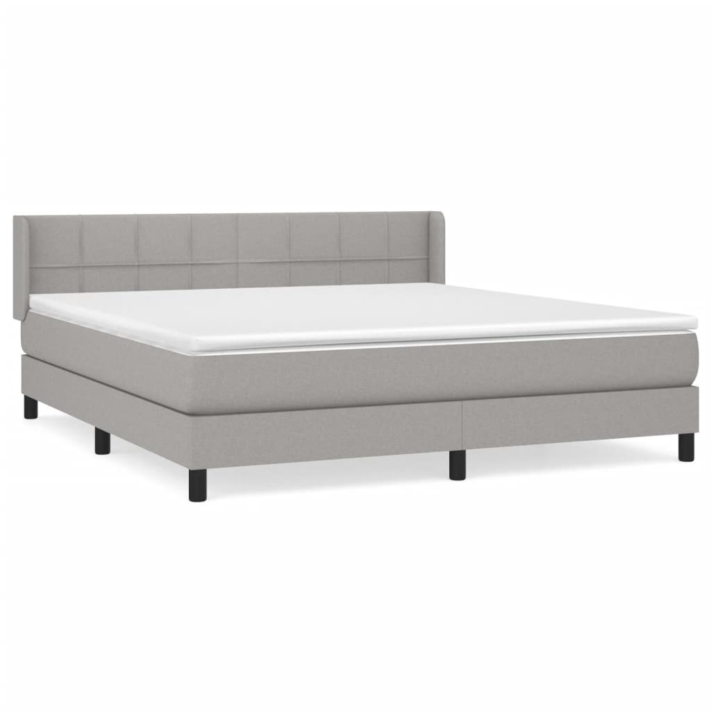 vidaXL Κρεβάτι Boxspring με Στρώμα Αν. Πράσινο 160x200εκ Υφασμάτινο