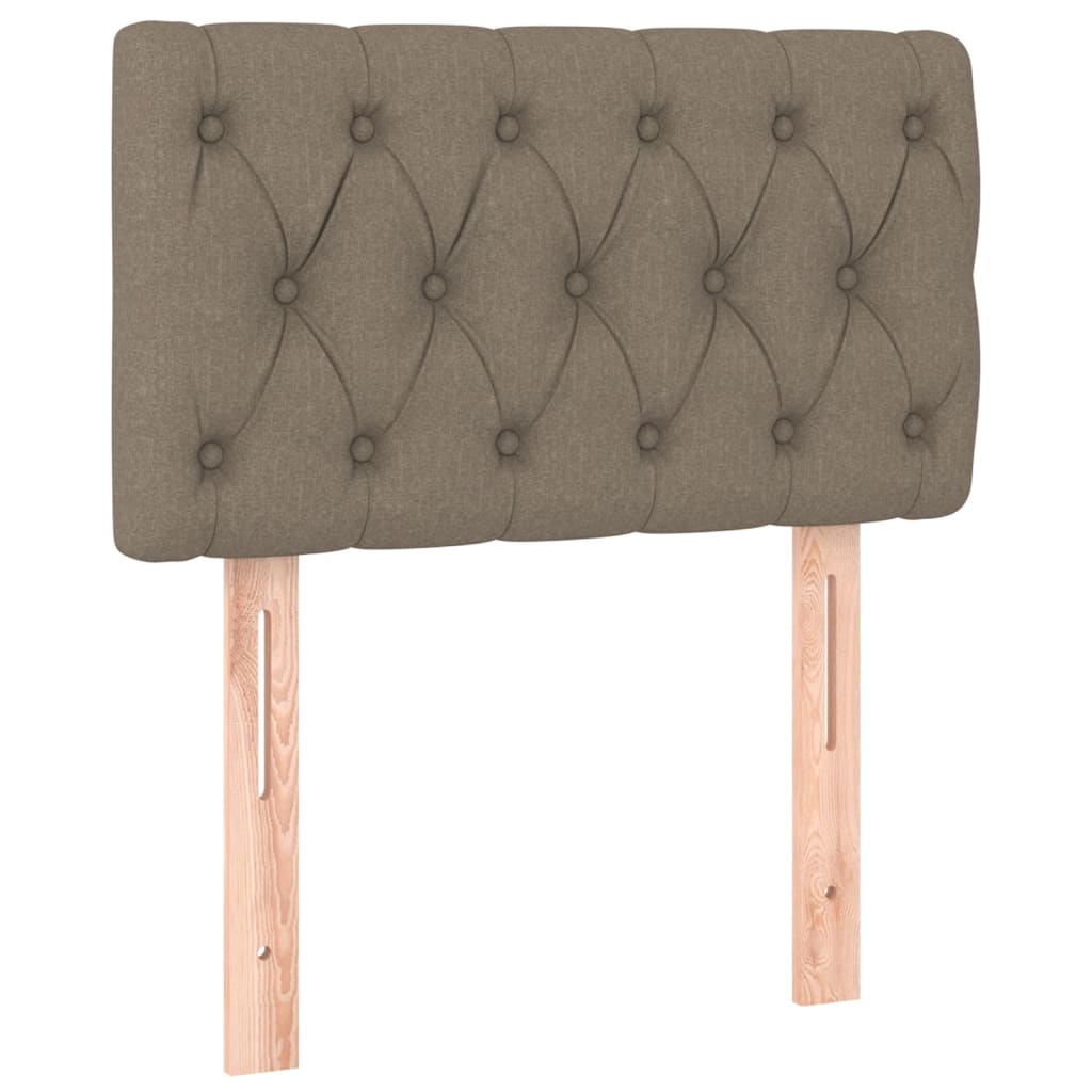 vidaXL Κρεβάτι Boxspring με Στρώμα Taupe 80x200 εκ. Υφασμάτινο