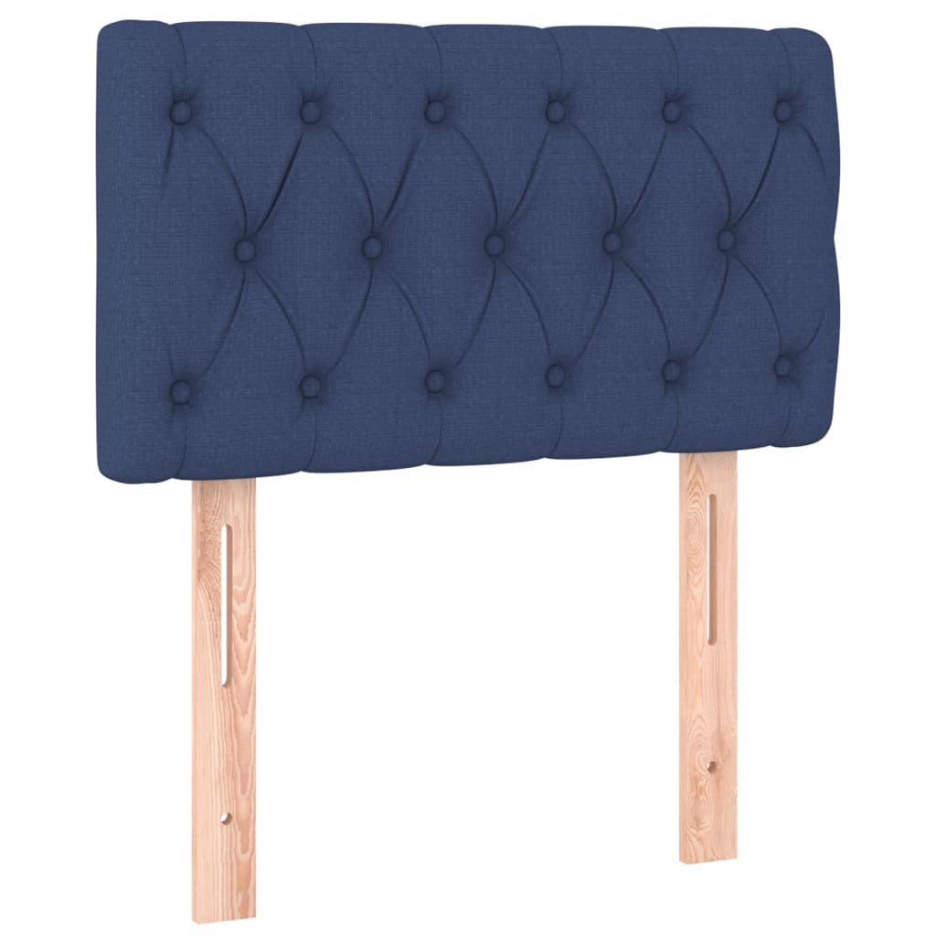 vidaXL Κρεβάτι Boxspring με Στρώμα Μπλε 80x200 εκ. Υφασμάτινο