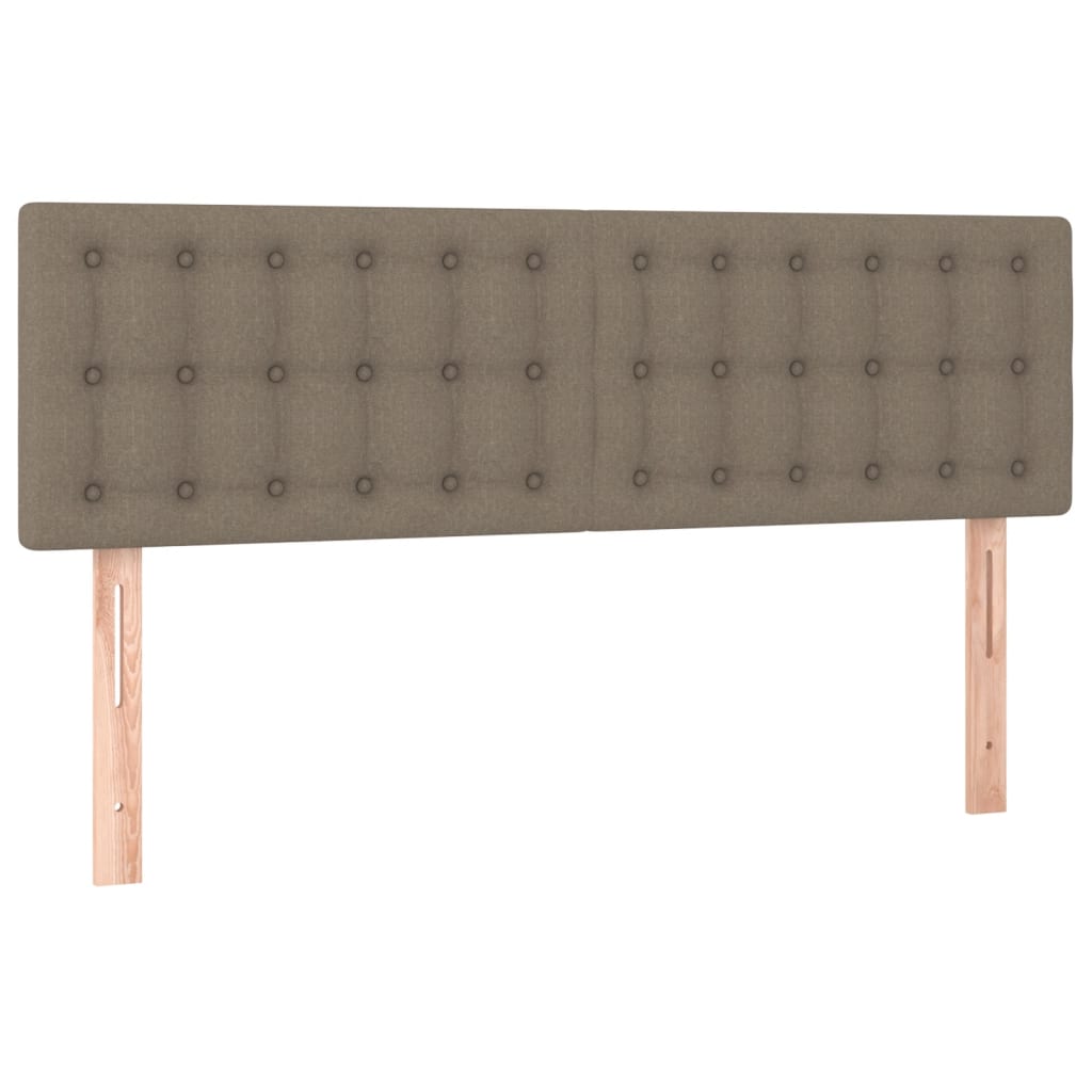 vidaXL Κρεβάτι Boxspring με Στρώμα Taupe 140x200 εκ. Υφασμάτινο
