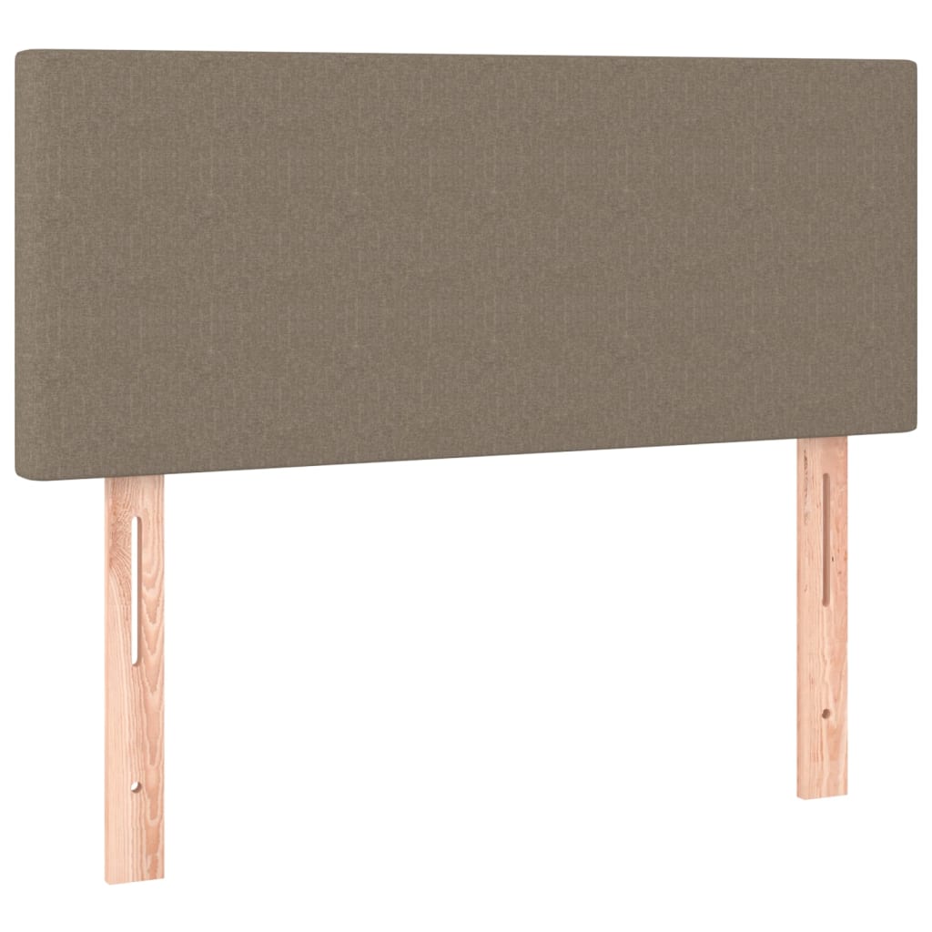 vidaXL Κρεβάτι Boxspring με Στρώμα Taupe 90x190 εκ.Υφασμάτινο