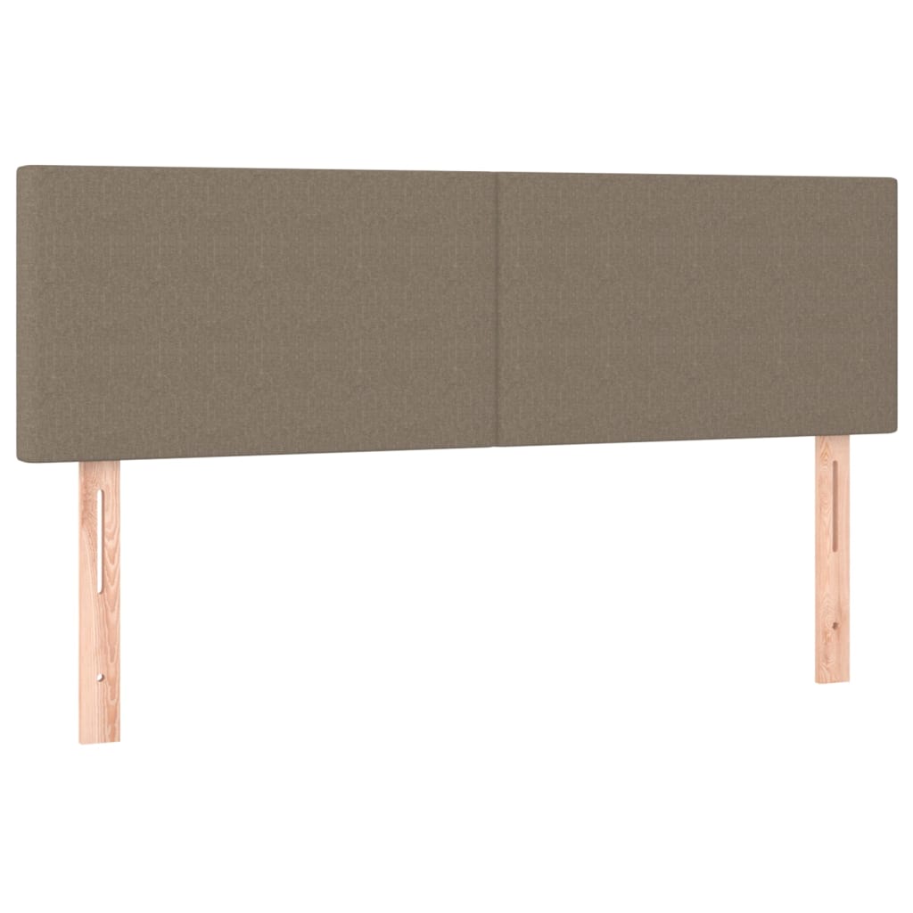 vidaXL Κρεβάτι Boxspring με Στρώμα Taupe 140x200 εκ. Υφασμάτινο