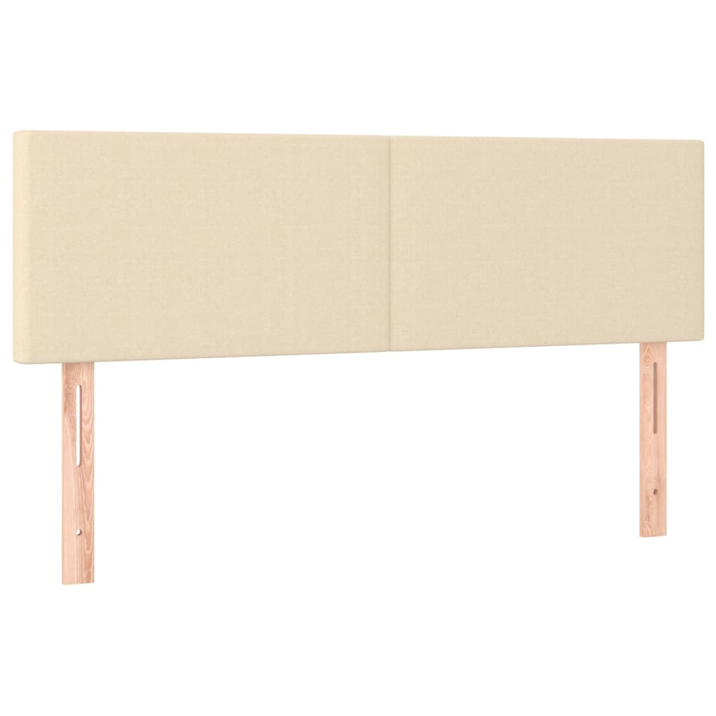 vidaXL Κρεβάτι Boxspring με Στρώμα Κρεμ 140x200 εκ. Υφασμάτινο