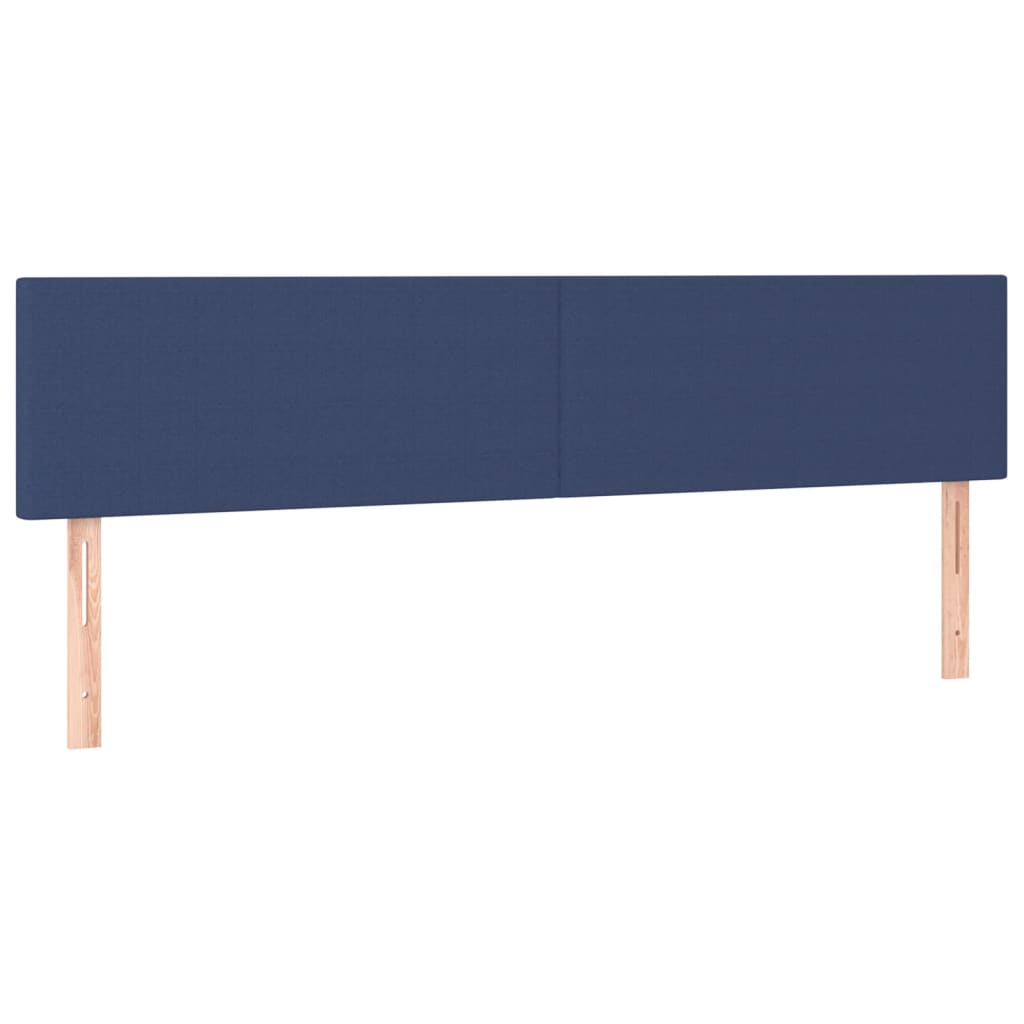 vidaXL Κρεβάτι Boxspring με Στρώμα Μπλε 160x200 εκ. Υφασμάτινο