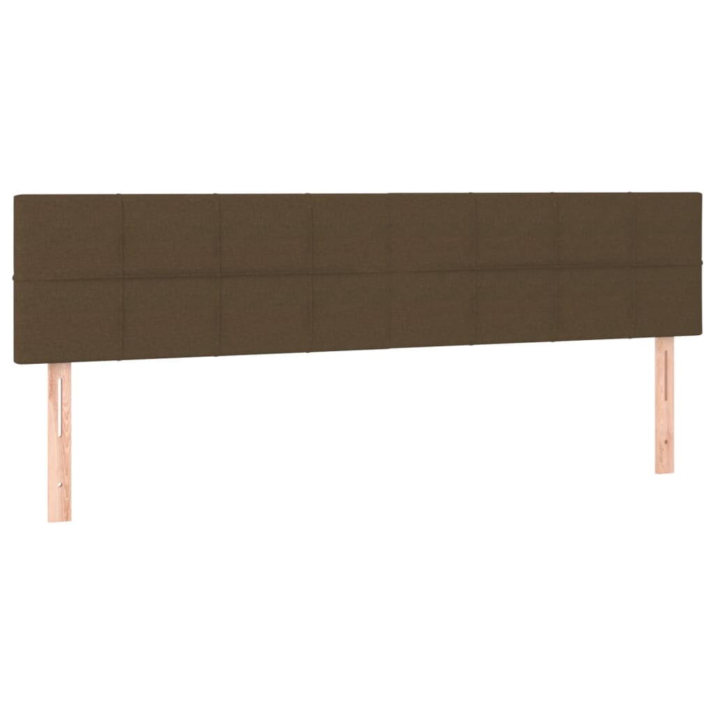 vidaXL Κρεβάτι Boxspring με Στρώμα Σκούρο Καφέ 200x200 εκ. Υφασμάτινο