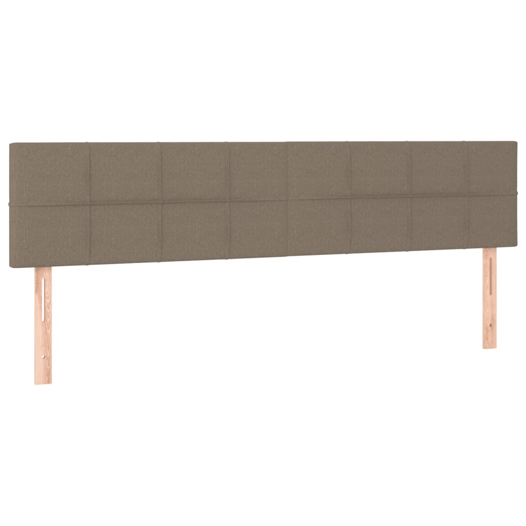 vidaXL Κρεβάτι Boxspring με Στρώμα Taupe 200x200 εκ. Υφασμάτινο