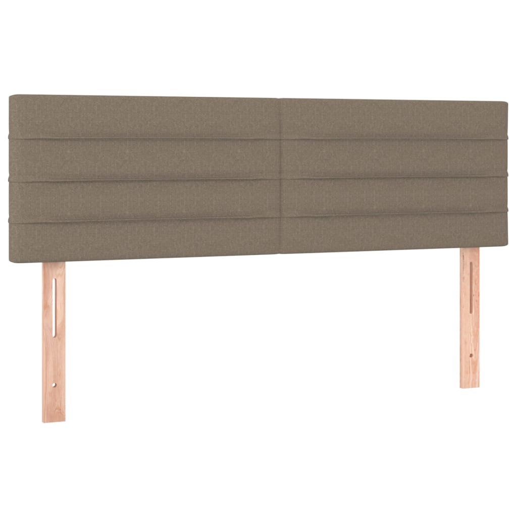 vidaXL Κρεβάτι Boxspring με Στρώμα Taupe 140x190 εκ. Υφασμάτινο