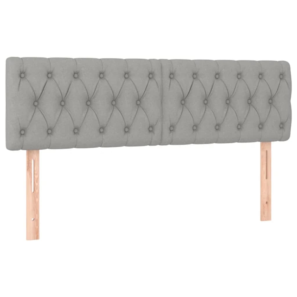 vidaXL Κρεβάτι Boxspring με Στρώμα Ανοιχτό Γκρι 140x190 εκ. Υφασμάτινο