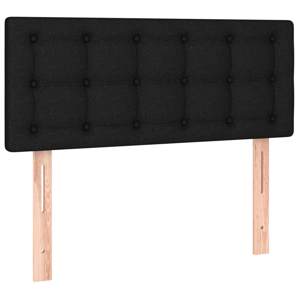 vidaXL Κρεβάτι Boxspring με Στρώμα Μαύρο 80 x 200 εκ. Υφασμάτινο