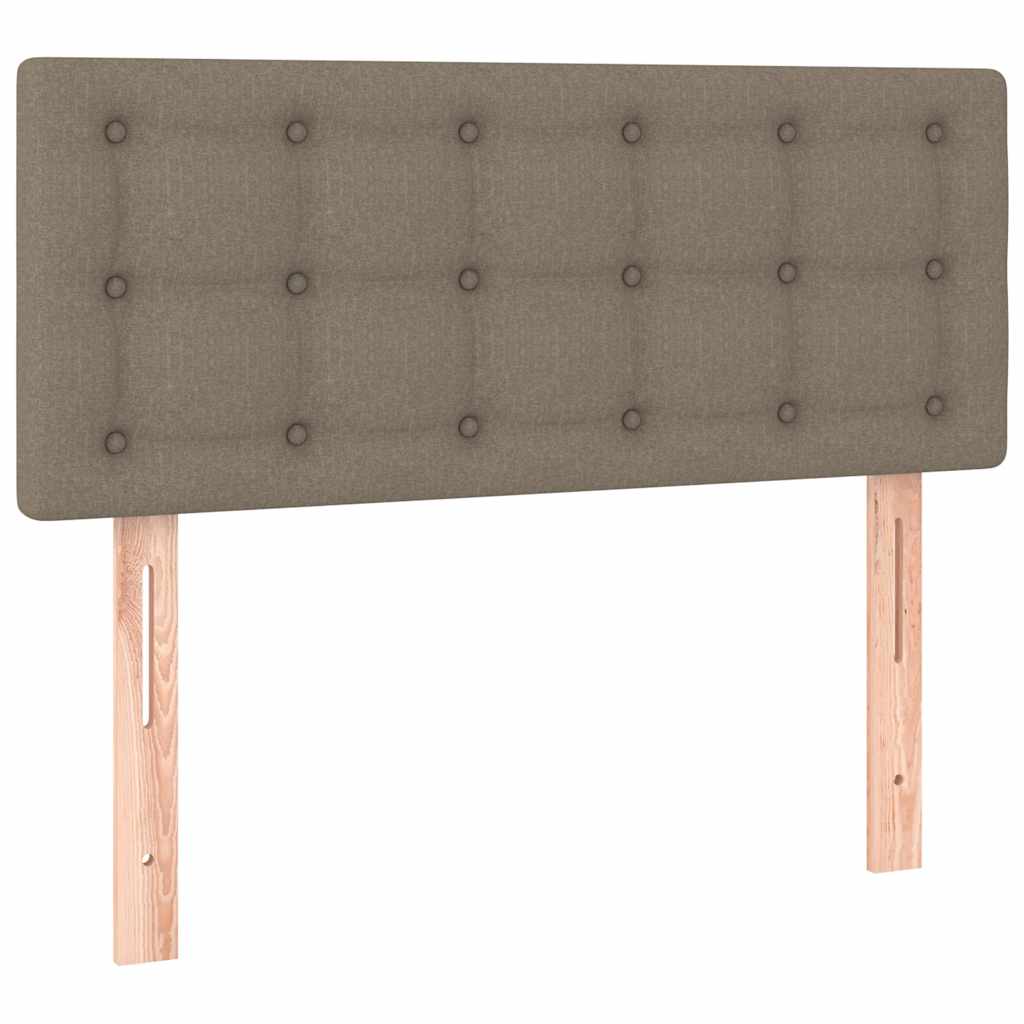 vidaXL Κρεβάτι Boxspring με Στρώμα Taupe 80x200 εκ. Υφασμάτινο