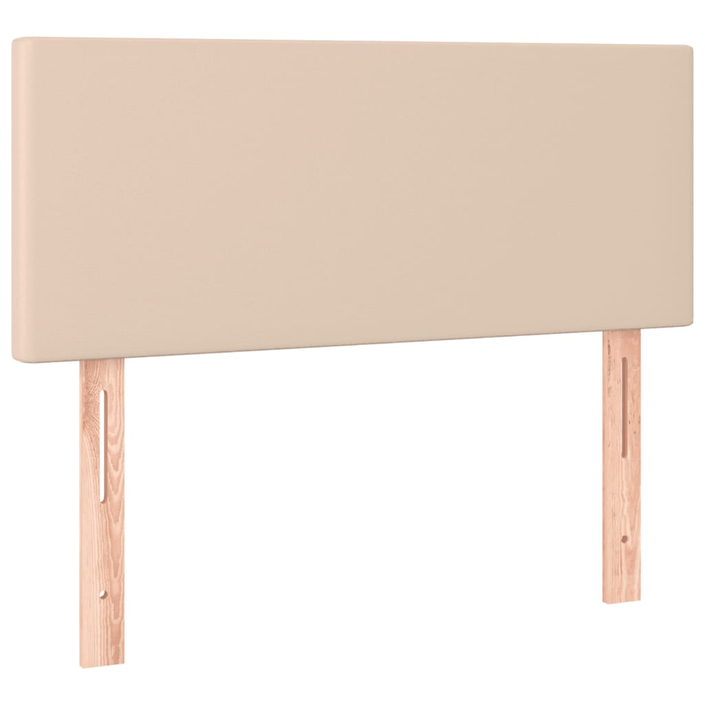 vidaXL Κρεβάτι Boxspring με Στρώμα Καπουτσίνο 80x200 εκ. Συνθ. Δέρμα