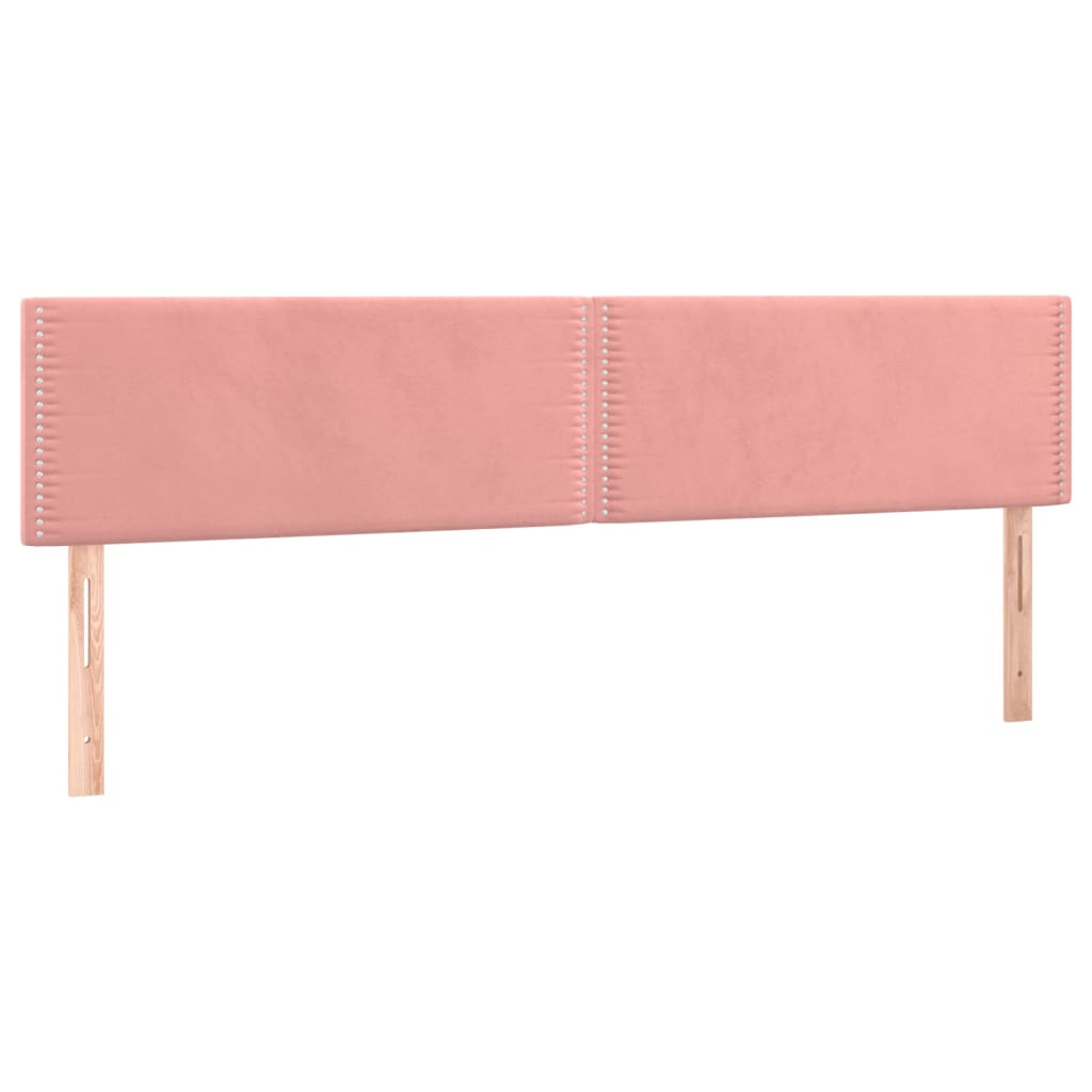 vidaXL Κρεβάτι Boxspring με Στρώμα Ροζ 160x200 εκ. Βελούδινο