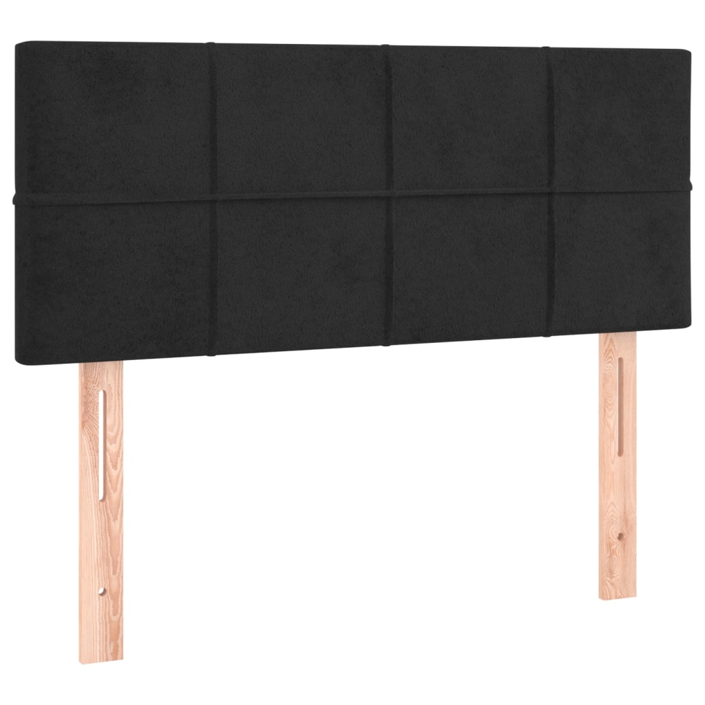 vidaXL Κρεβάτι Boxspring με Στρώμα Μαύρο 80 x 200 εκ. Βελούδινο