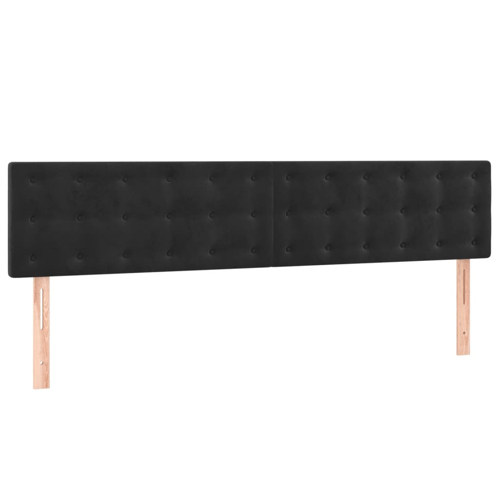 vidaXL Κρεβάτι Boxspring με Στρώμα Μαύρο 160x200 εκ. Βελούδινο