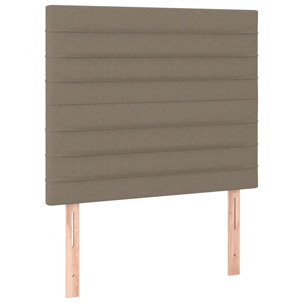vidaXL Κρεβάτι Boxspring με Στρώμα Taupe 100 x 200 εκ. Υφασμάτινο
