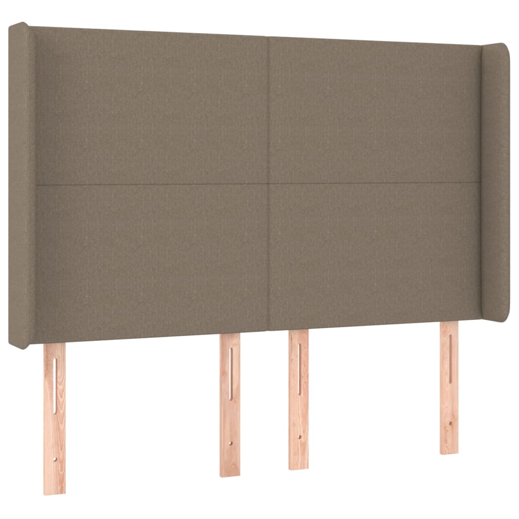 vidaXL Κρεβάτι Boxspring με Στρώμα Taupe 140x200 εκ. Υφασμάτινο