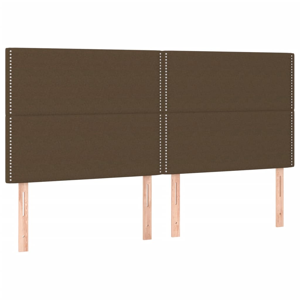 vidaXL Κρεβάτι Boxspring με Στρώμα Σκούρο Καφέ 180x200 εκ Υφασμάτινο