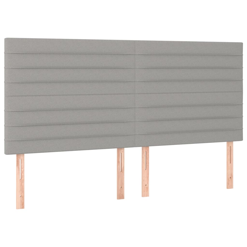 vidaXL Κρεβάτι Boxspring με Στρώμα Ανοιχτό Γκρι 180x200 εκ. Υφασμάτινο