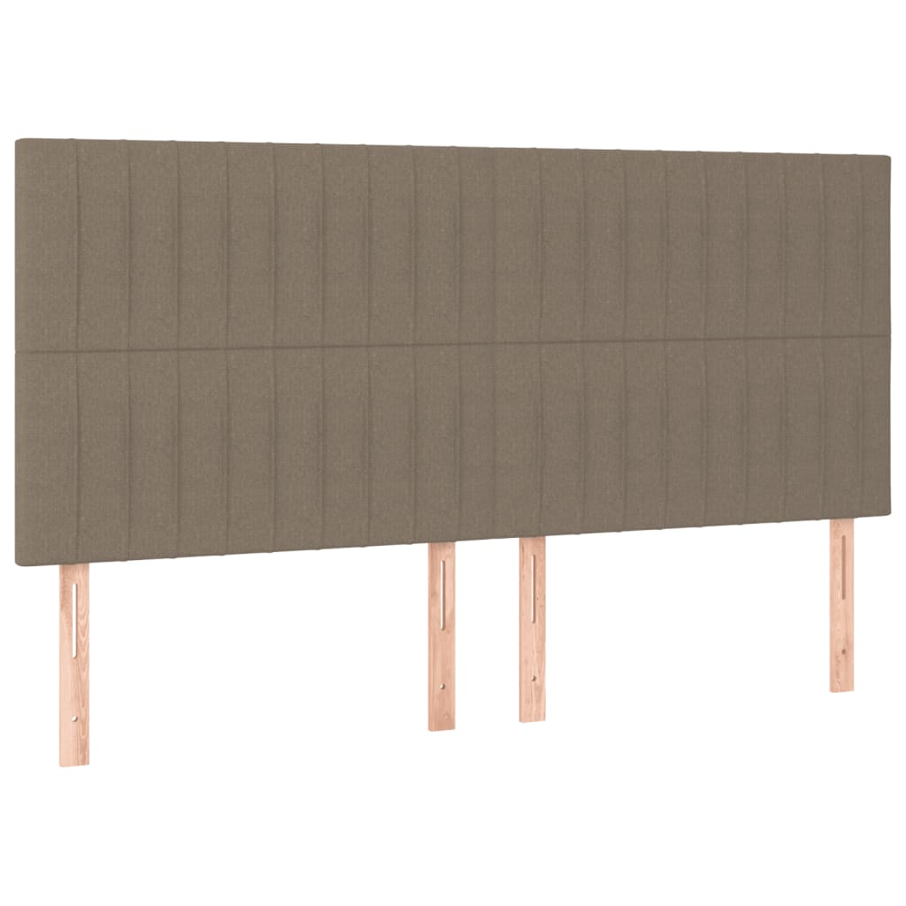 vidaXL Κρεβάτι Boxspring με Στρώμα Taupe 160x200 εκ. Υφασμάτινο