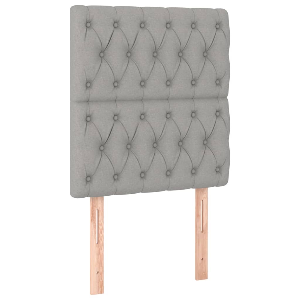 vidaXL Κρεβάτι Boxspring με Στρώμα Ανοιχτό Γκρι 80x200 εκ. Υφασμάτινο