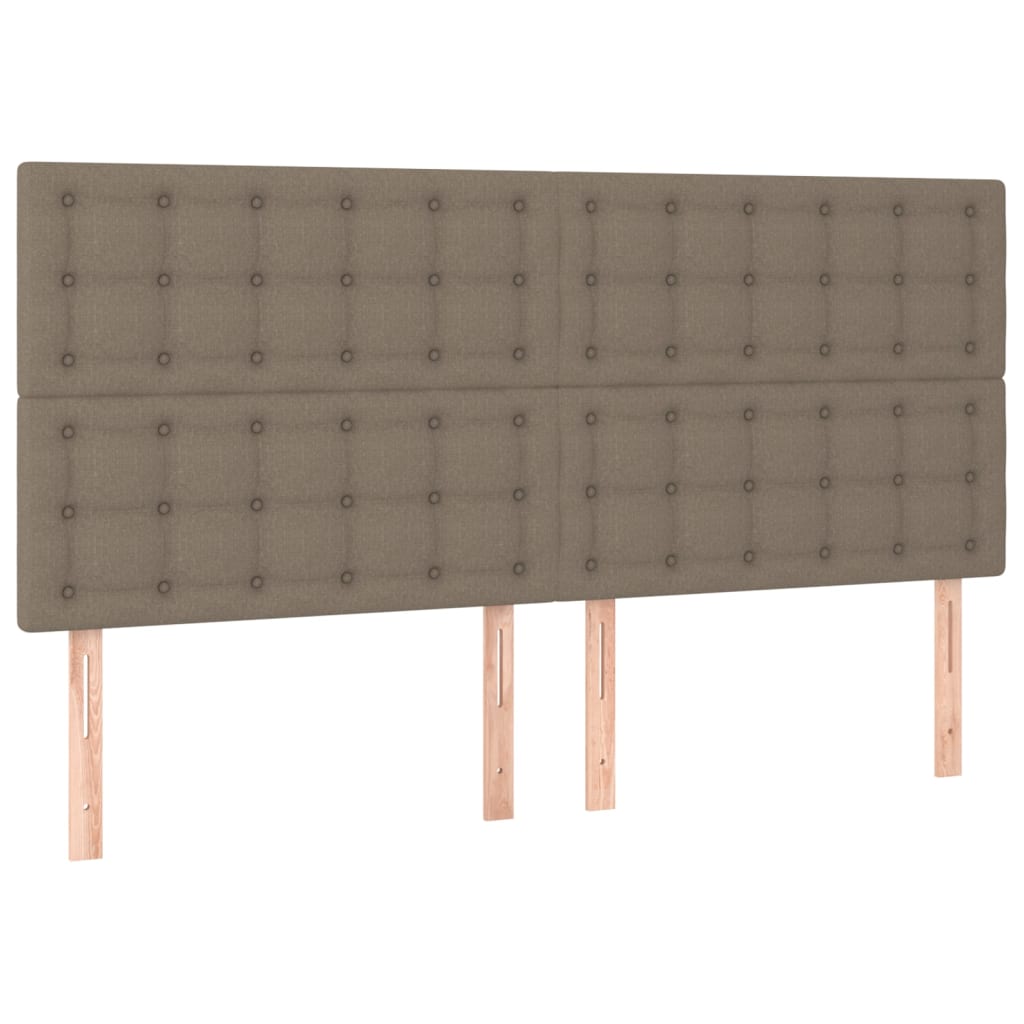 vidaXL Κρεβάτι Boxspring με Στρώμα Taupe 180x200 εκ. Υφασμάτινο