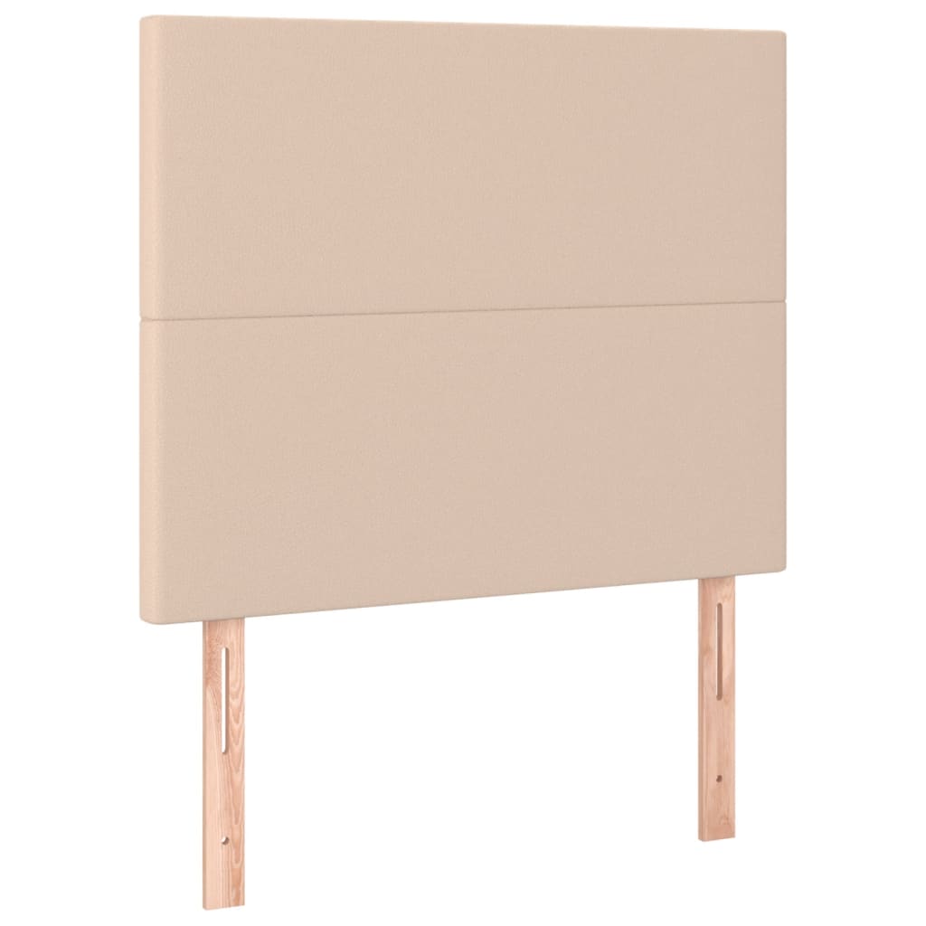 vidaXL Κρεβάτι Boxspring με Στρώμα Καπουτσίνο 100x200εκ.από Συνθ.Δέρμα
