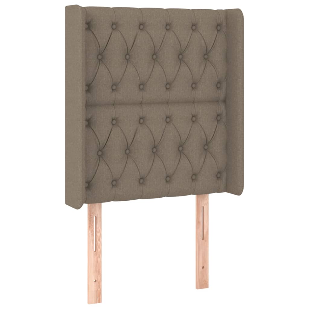 vidaXL Κρεβάτι Boxspring με Στρώμα & LED Taupe 80x200 εκ. Υφασμάτινο