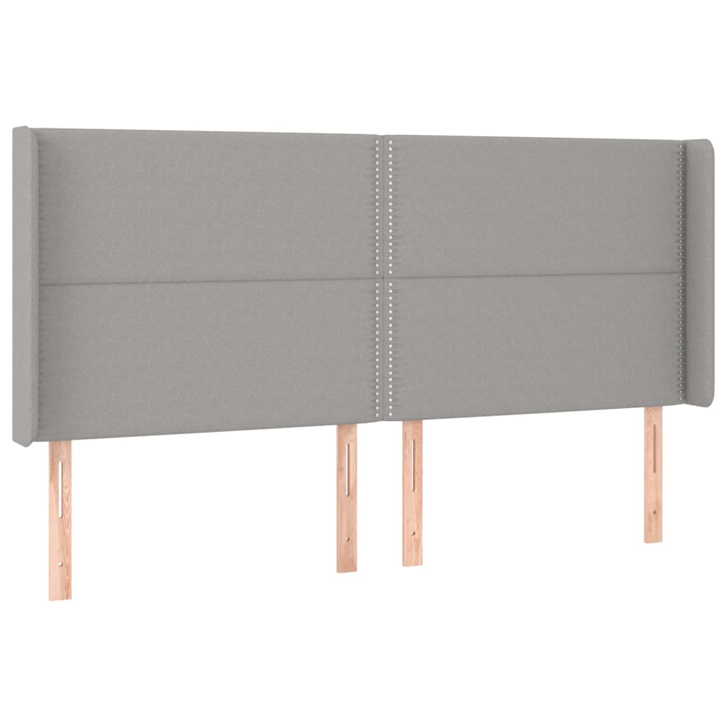 vidaXL Κρεβάτι Boxspring με Στρώμα & LED Αν.Γκρι 200x200εκ. Υφασμάτινο