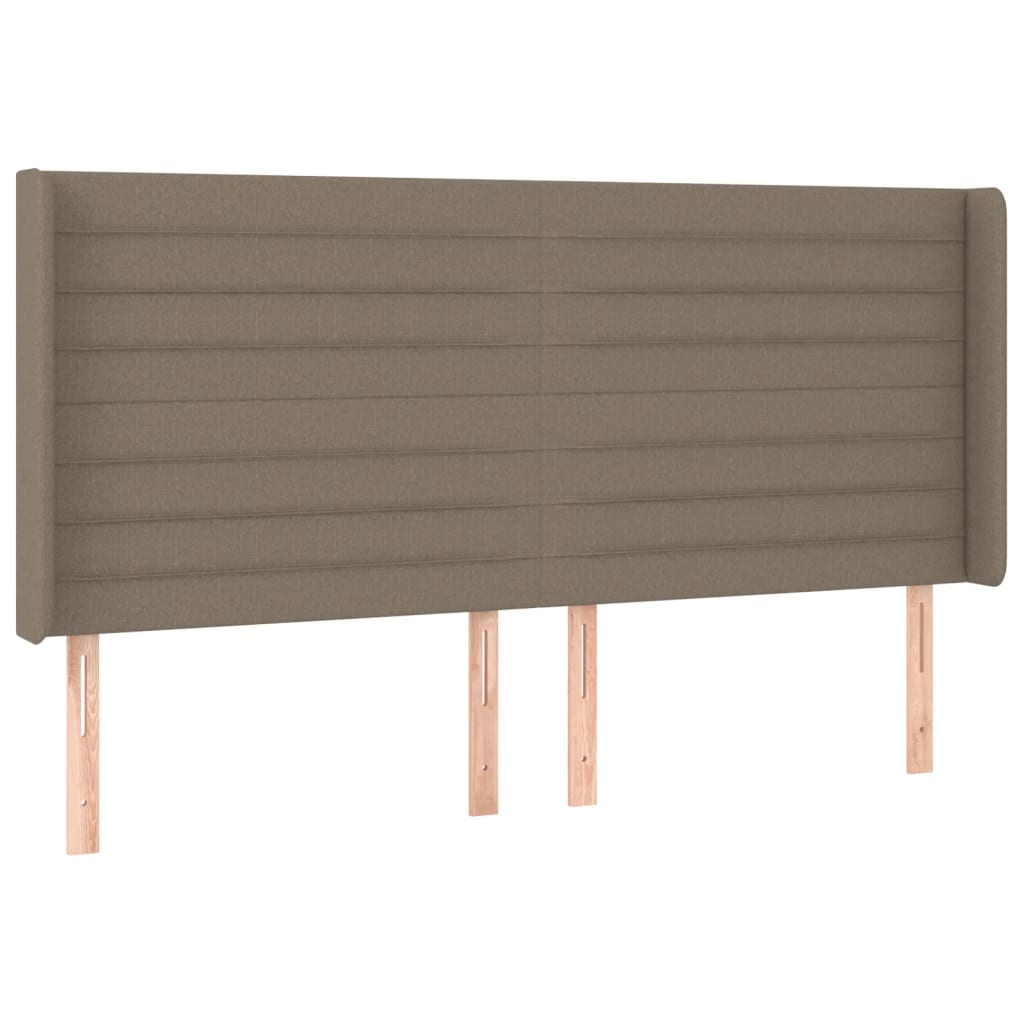 vidaXL Κρεβάτι Boxspring με Στρώμα & LED Taupe 160x200 εκ. Υφασμάτινο