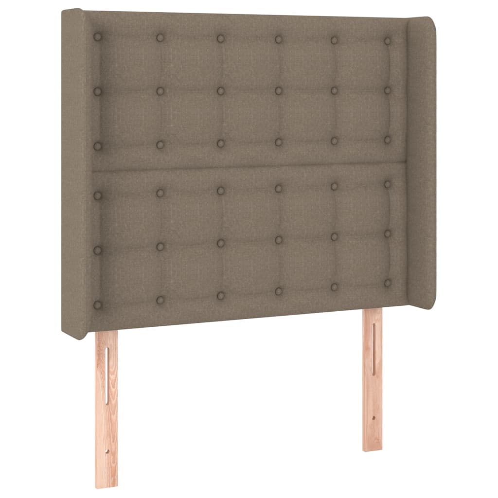 vidaXL Κρεβάτι Boxspring με Στρώμα & LED Taupe 80x200 εκ. Υφασμάτινο