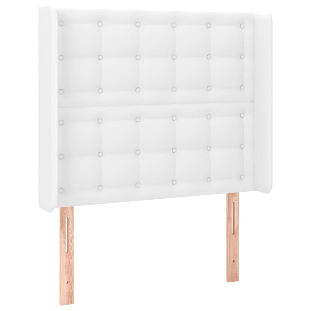 vidaXL Κρεβάτι Boxspring με Στρώμα & LED Λευκό 80x200 εκ. Συνθ. Δέρμα