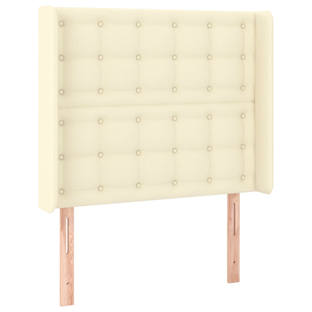 vidaXL Κρεβάτι Boxspring με Στρώμα & LED Κρεμ 90x190 εκ. Συνθ. Δέρμα