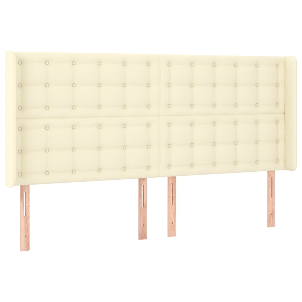 vidaXL Κρεβάτι Boxspring με Στρώμα & LED Κρεμ 160x200 εκ. Συνθ. Δέρμα