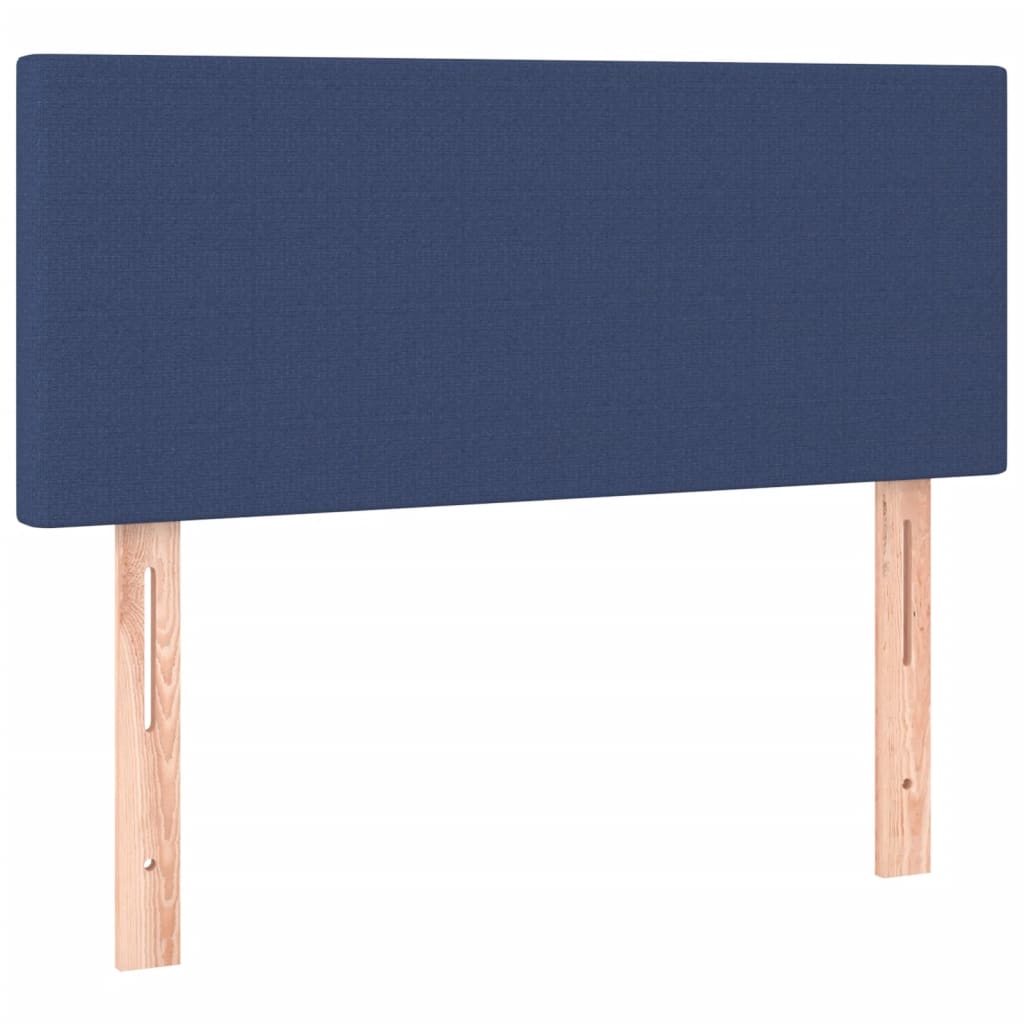 vidaXL Κρεβάτι Boxspring με Στρώμα & LED Μπλε 80x200 εκ. Υφασμάτινο