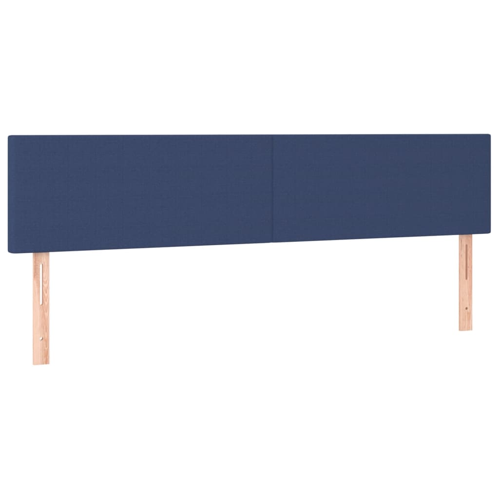 vidaXL Κρεβάτι Boxspring με Στρώμα & LED Μπλε 160x200 εκ. Υφασμάτινο