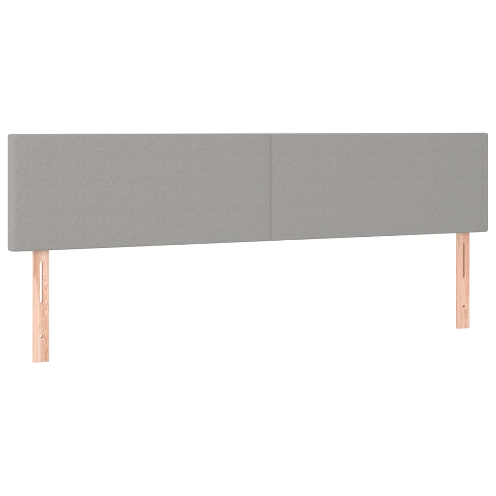 vidaXL Κρεβάτι Boxspring με Στρώμα & LED Αν.Γκρι 180x200 εκ Υφασμάτινο
