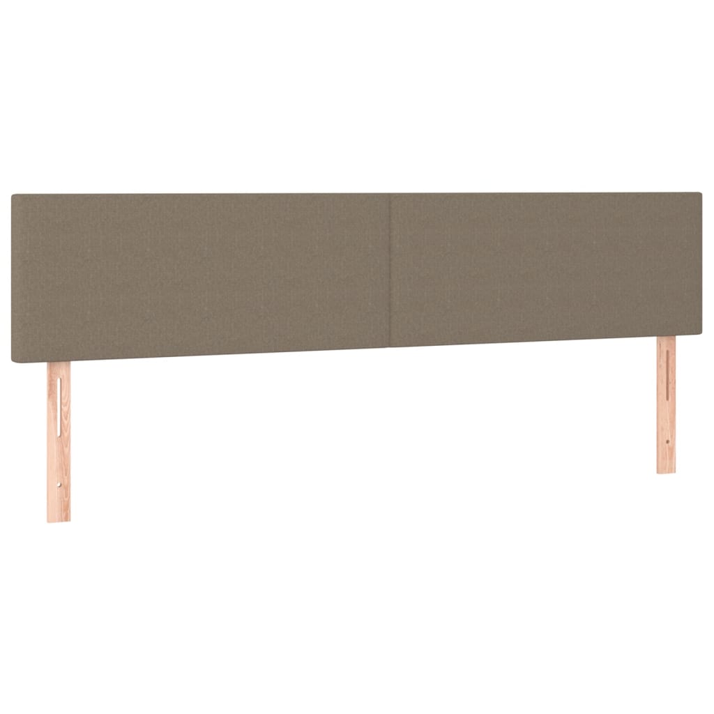 vidaXL Κρεβάτι Boxspring με Στρώμα & LED Taupe 180x200 εκ. Υφασμάτινο