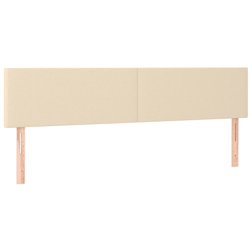 vidaXL Κρεβάτι Boxspring με Στρώμα & LED Κρεμ 180x200 εκ. Υφασμάτινο