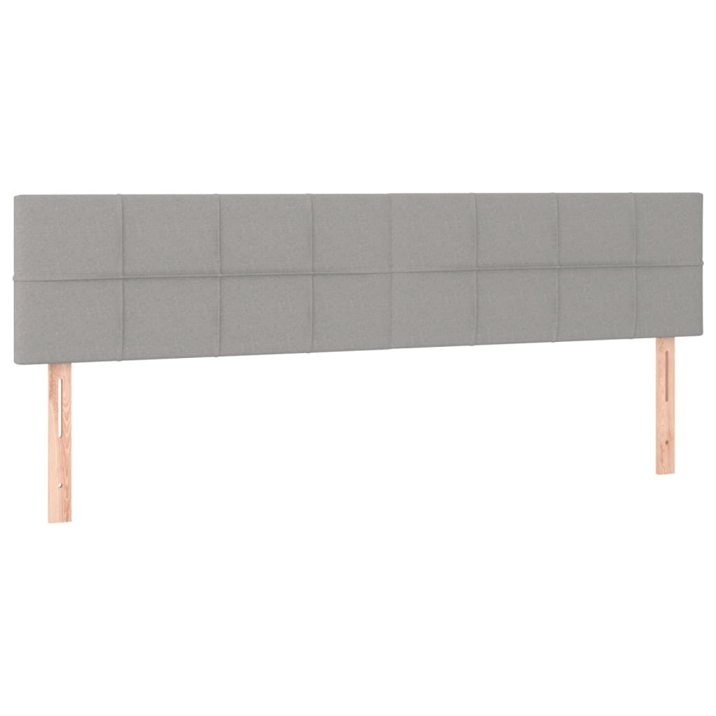 vidaXL Κρεβάτι Boxspring με Στρώμα & LED Αν.Γκρι 160x200 εκ Υφασμάτινο