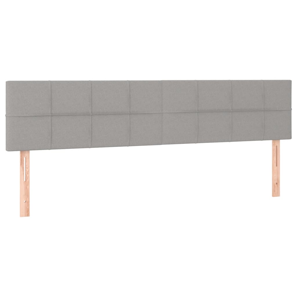 vidaXL Κρεβάτι Boxspring με Στρώμα & LED Αν.Γκρι 180x200 εκ Υφασμάτινο