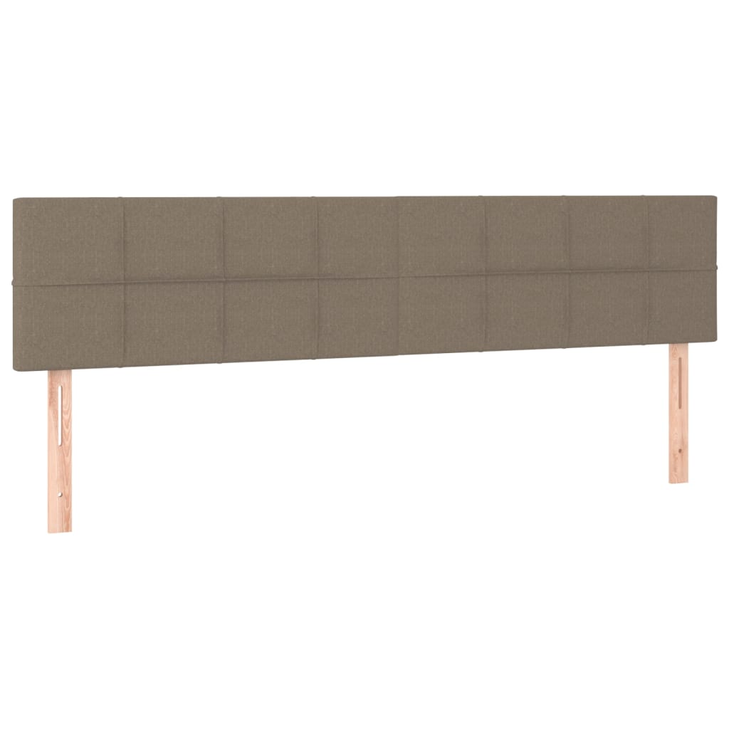vidaXL Κρεβάτι Boxspring με Στρώμα & LED Taupe 180x200 εκ. Υφασμάτινο