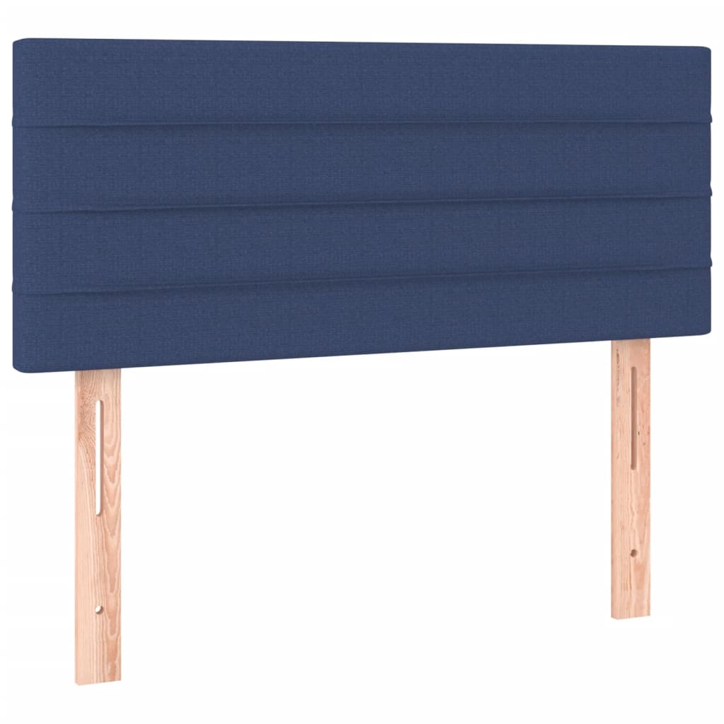 vidaXL Κρεβάτι Boxspring με Στρώμα & LED Μπλε 120x200 εκ. Υφασμάτινο
