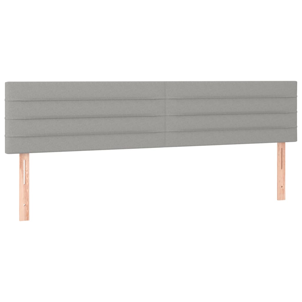vidaXL Κρεβάτι Boxspring με Στρώμα & LED Αν.Γκρι 200x200εκ. Υφασμάτινο