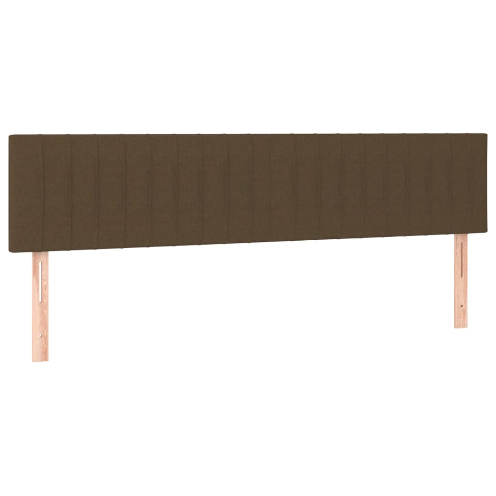 vidaXL Κρεβάτι Boxspring με Στρώμα & LED Σκ.Καφέ 160x200 εκ Υφασμάτινο