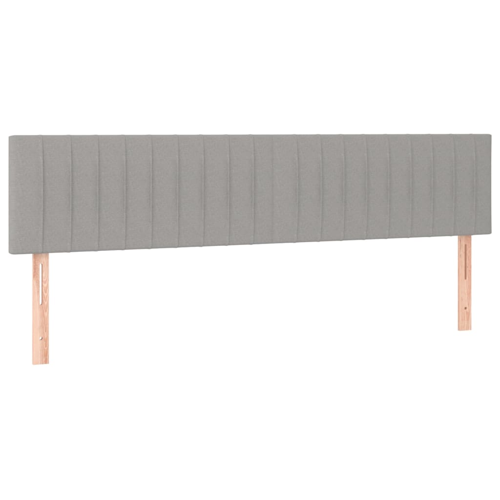 vidaXL Κρεβάτι Boxspring με Στρώμα & LED Αν.Γκρι 180x200 εκ Υφασμάτινο